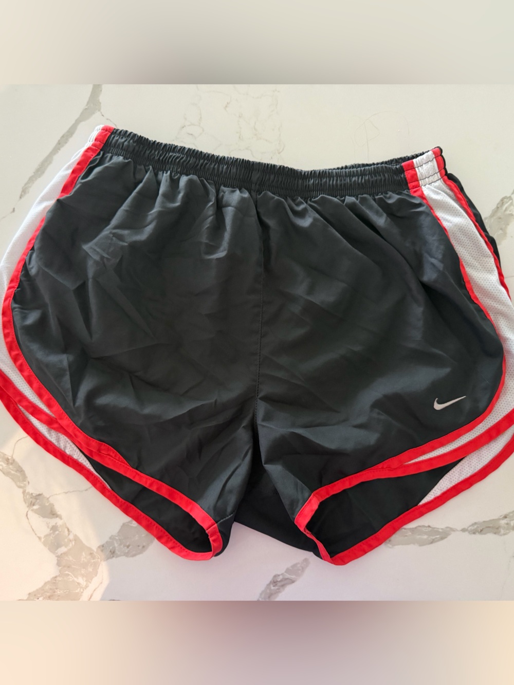 Nike Black and Red Athletic Shorts